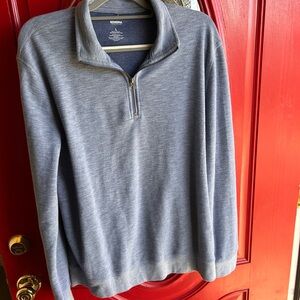 Sonoma Men's Heather Blue Zip-Up Sweater
